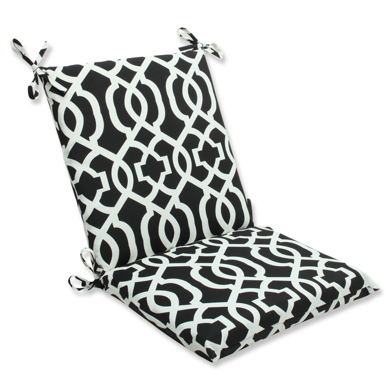 Coussin de chaise d'intérieur/extérieur, Noir / blanc