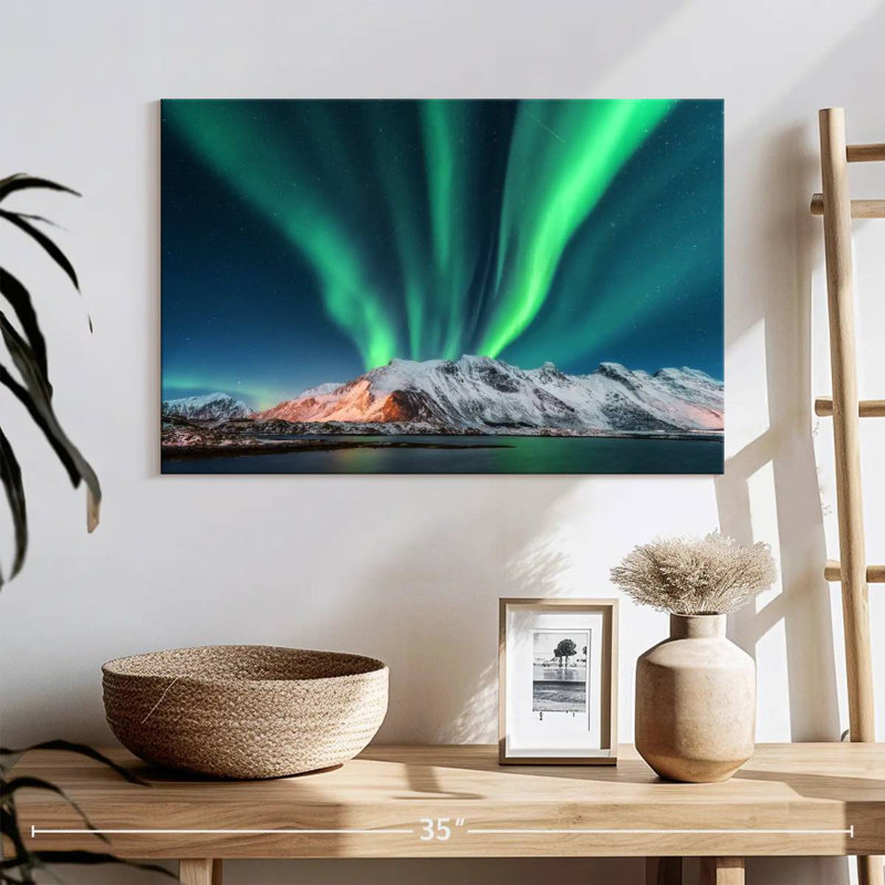 Alvord Lofoten Mountain Northern Lights, H 16 po x l 24 po