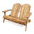 MALIBU WOOD ADIRONDACK LOVESEAT DOUBLE CHAIR FOR GARDEN YARD