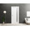 Porte coulissante française à poche | Planum blanc peint avec verre givré 0660 | Kit de garniture de quincaillerie de rail | Portes robustes intérieures en bois massif pour chambre à coucher