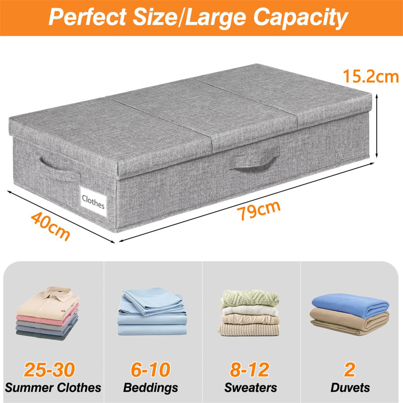 Ebern Designs Fabric Underbed Storage