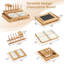 Dakota Fields Charcuterie Board Gift Set, 29 PCS Bamboo Cheese Board Serving Trays With Slate Cheese Board, 8 Ceramic Plate, Unique Newlywed Gifts, Housewarming Gift, Bridal Shower Gift