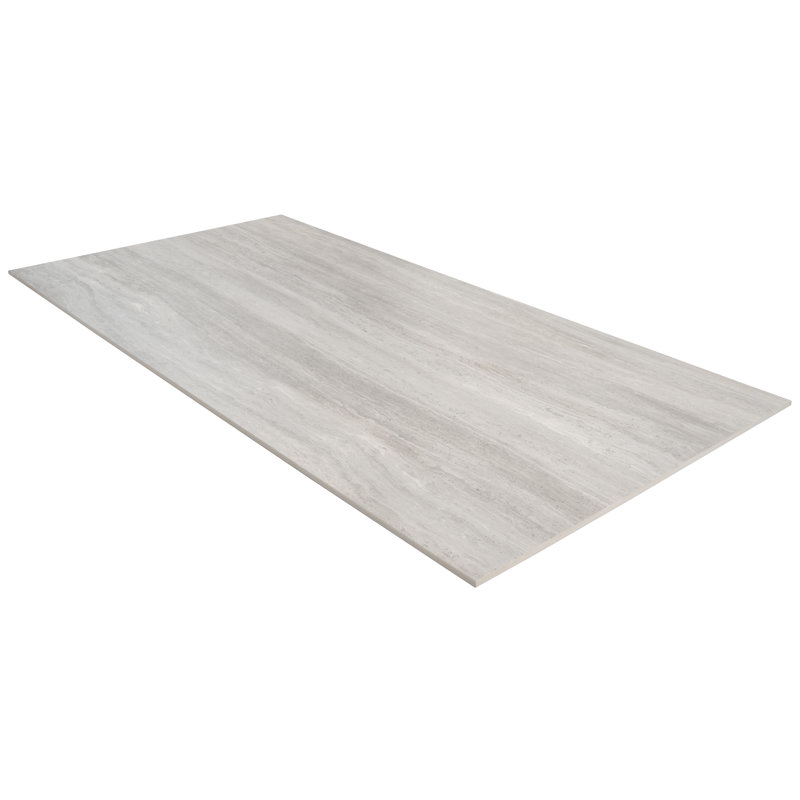 Roswell 23.45" x 47.07" Porcelain Travertine Look Floor and Wall Tile (15.50 Sq. Ft. / Case), Gray