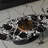 Italian oval marble coffee table