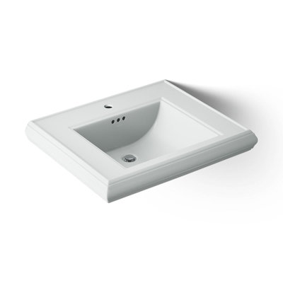 Memoirs Rectangular Pedestal Bathroom Sink with Overflow