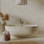 Avalon NativeStone Freestanding Soaking Cement Bathtub-113449337-32504371