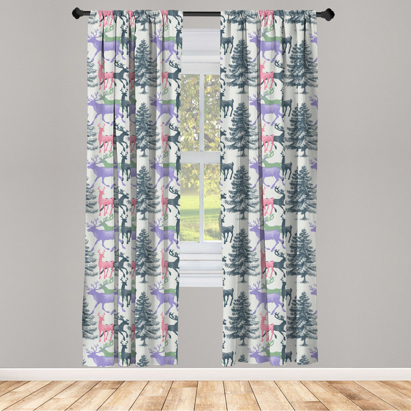 Semi-Sheer Rod Pocket Curtain Panels, 28" x 95"
