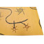 Tapis beige doré à motif abstrait 5X7