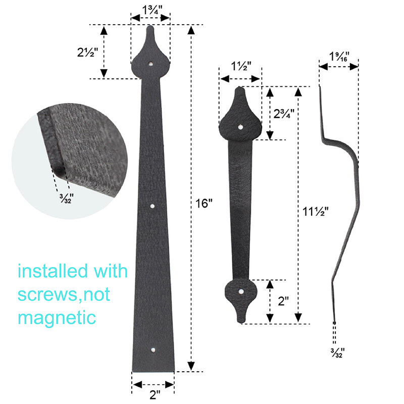 Door Hinges Handles Shutter/Door Accessory(Two Sets)