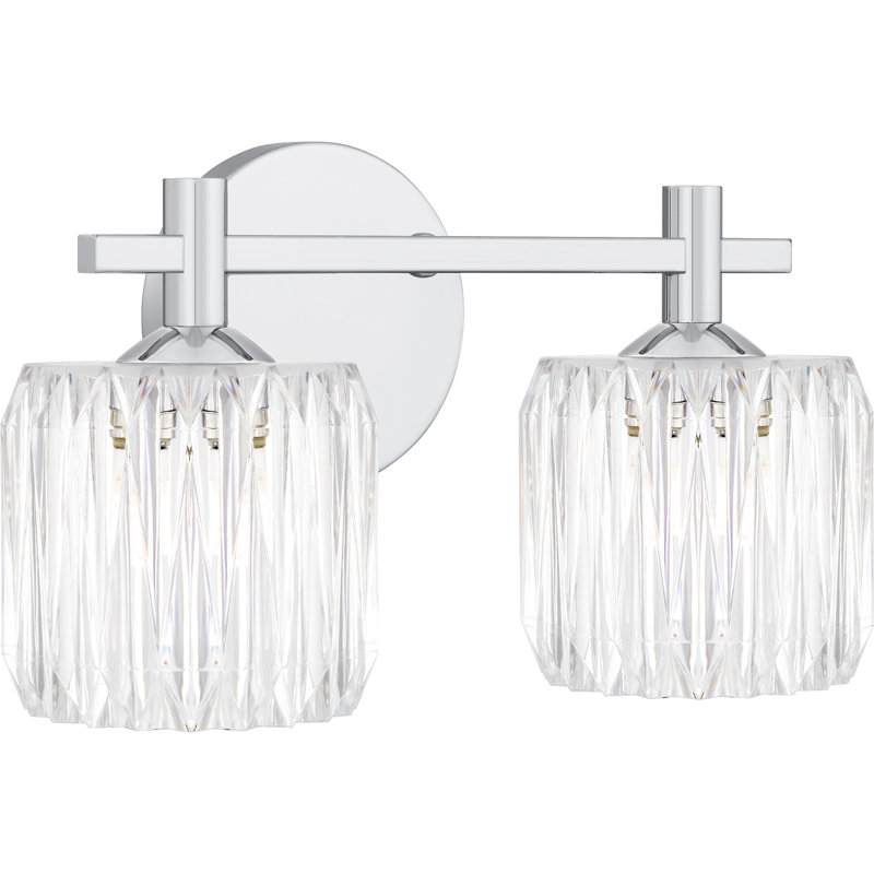 Luminaire pour salle de bain 2 lumières Spade, Chrome poli