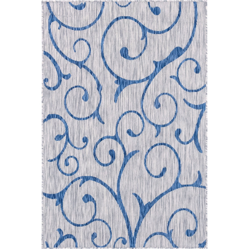Coyer Floral Indoor / Outdoor Rug, Rectangle 4' x 6'