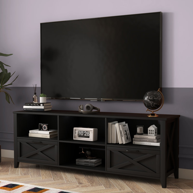 71" Farmhouse TV Stand, Classical Wooden Cabinet Media Console for TVs