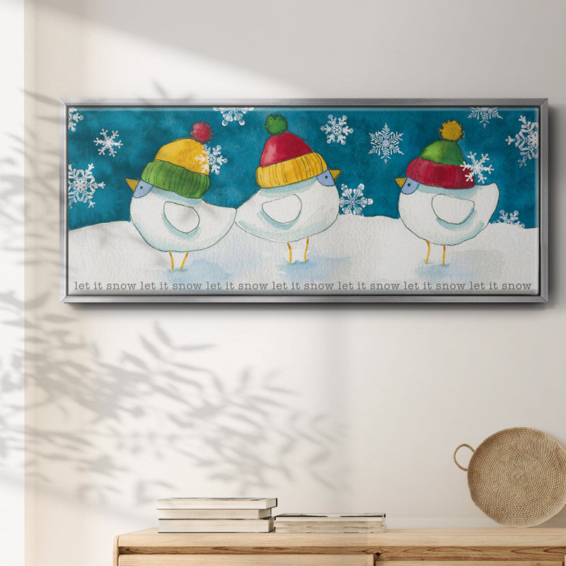 Merry Snowmen- Framed Canvas