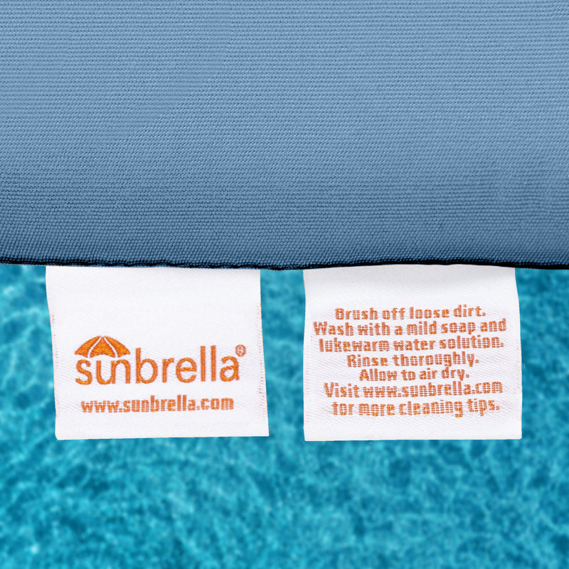 Bryn Sunbrella® Outdoor Bench Cushion, Cast Ocean Sunbrella® Plainweave