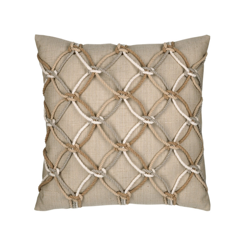 Rope Square Indoor/Outdoor Pillow Cover & Insert, Acacia