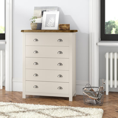 90 cm W Chest of 5 Drawers