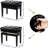 Black Button-Top Piano Bench, Adjustable Height-2097403952
