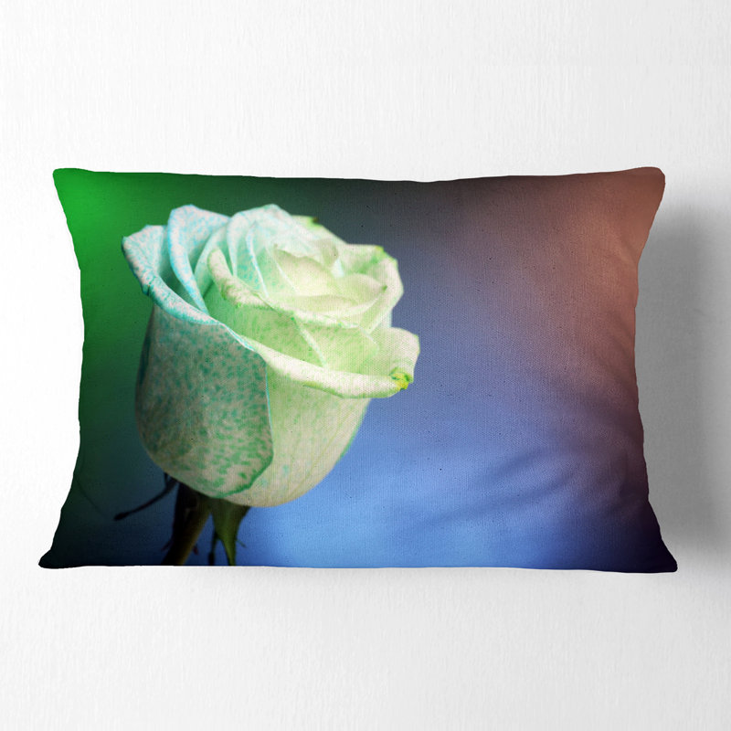 Magnifique coussin en rose peint floral