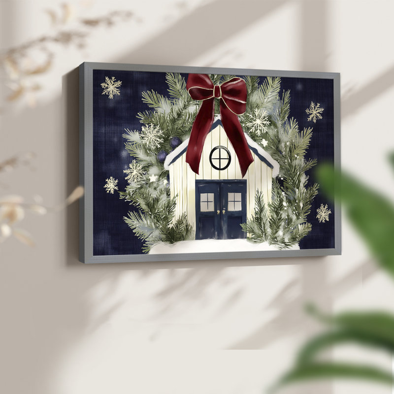 Art de Noël - DCCLXV III - Reproduction encadrée - Restickable, H 8 po x l 10 po, Gris