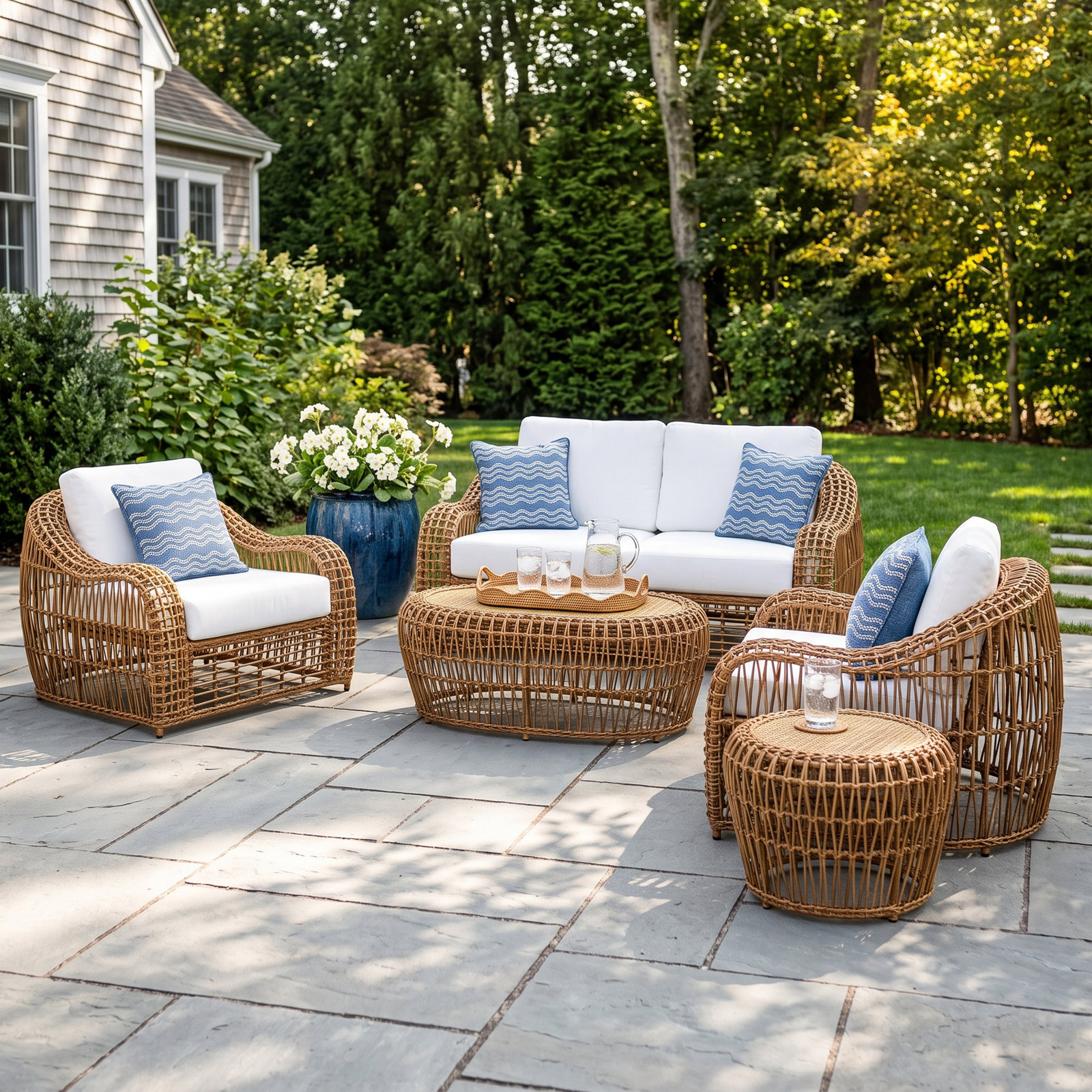 Alyshia 5-Person Sunbrella® Patio Seating Group