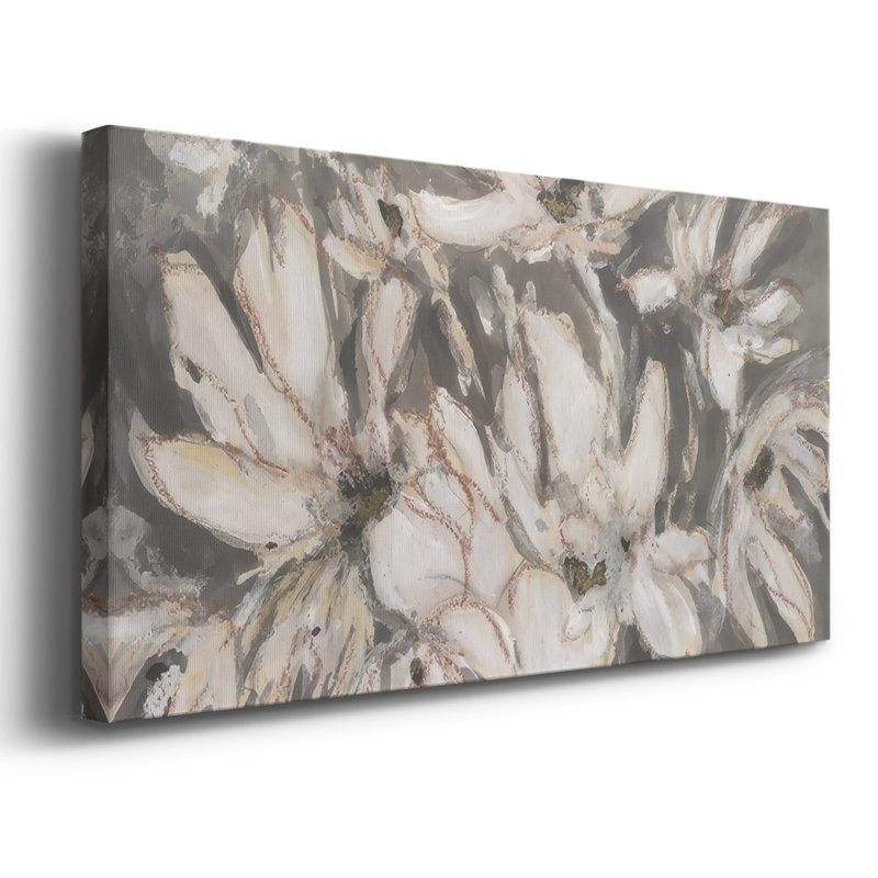 Magnolia embelli I - Toile tendue avec châssis tendue - Prêt à accrocher, H 21 po x l 41 po