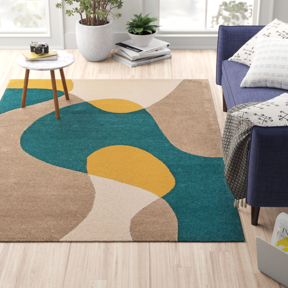 Wade Hand Tufted Wool Taupe/Green/Yellow/Beige Rug