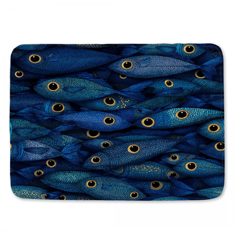 Tapis de bain poisson, 34in W x 21in L