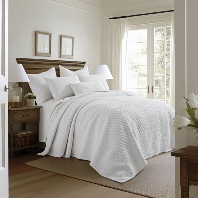 Ballou Bright White Full Bedspread Set