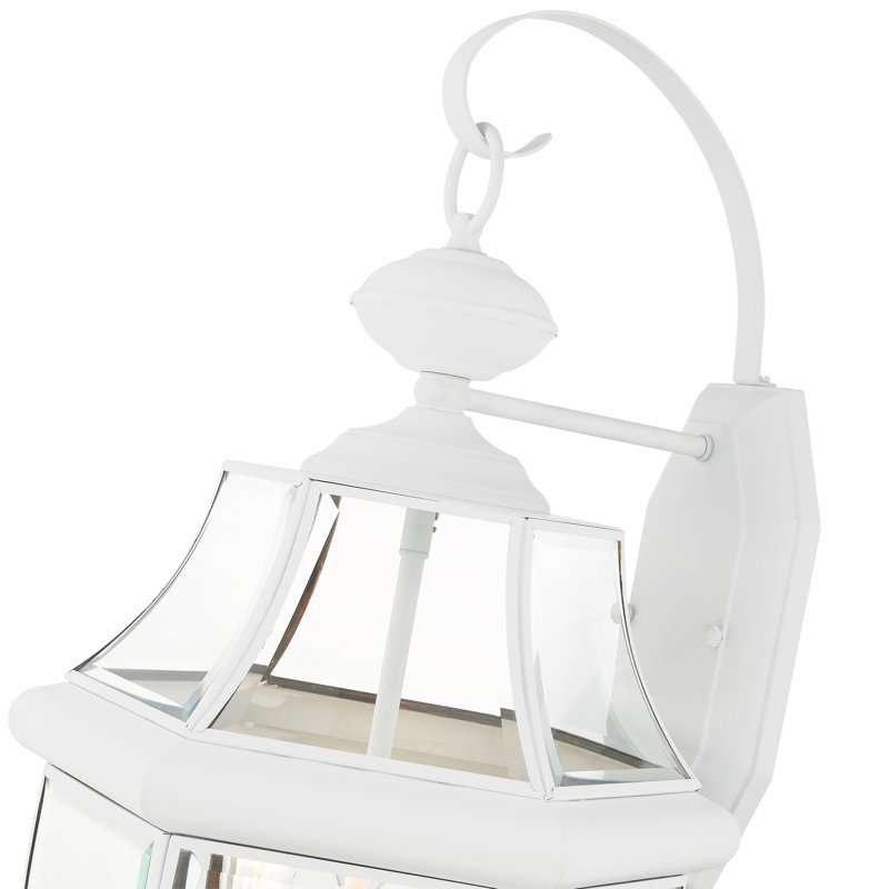 Alexavier Solid Brass Wall Light, White, 20.25" H x 10.5" W x 10" D