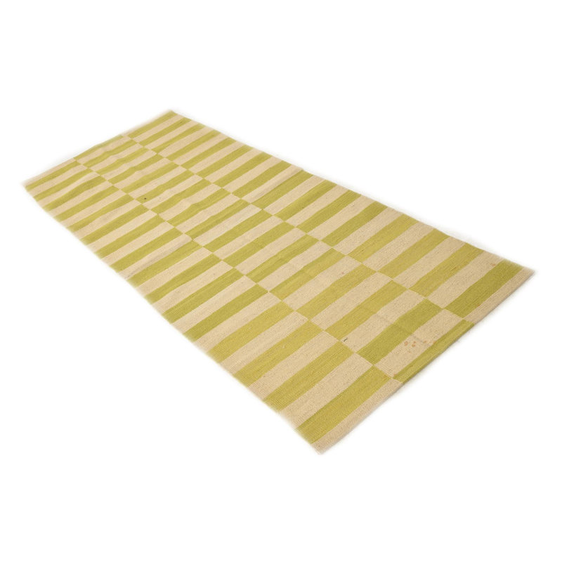 Tapis de couloir vert ivoire Orta