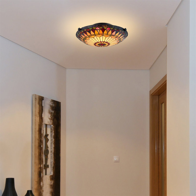 Lorentz Glass Semi Flush Mount
