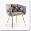 Chaise d'appoint en velours - Pieds en métal plaqués or - Conception moderne simple-1518117707