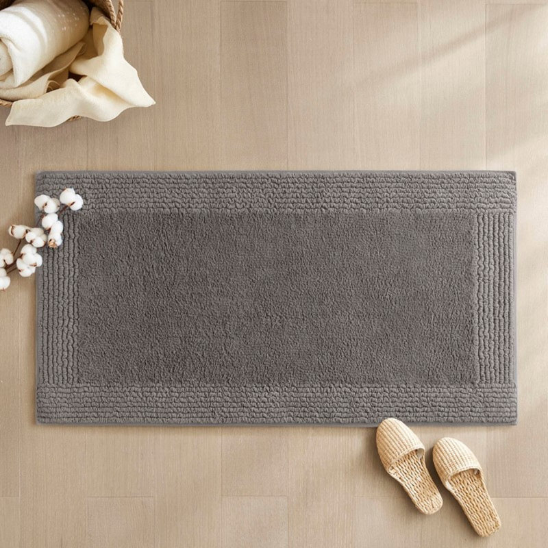 Luxurious Cotton Bath Rug, 100% Tufted, Reversible, For Modern Bathrooms
