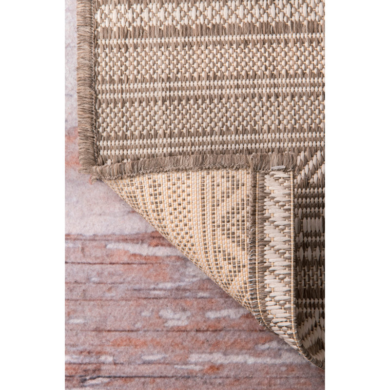 Tapis intérieur / extérieur beige Laguna Hills, Rectangle 8 pi 6 po x 12 pi
