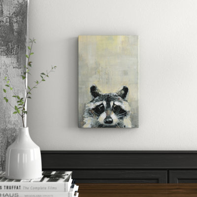 Oh Raccoon Wrapped Canvas Painting