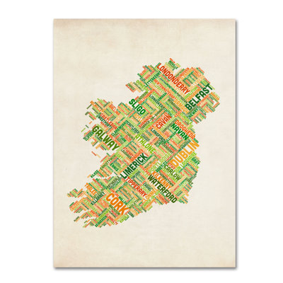 « ireland i » par michael tompsett, art textuel sur toile
