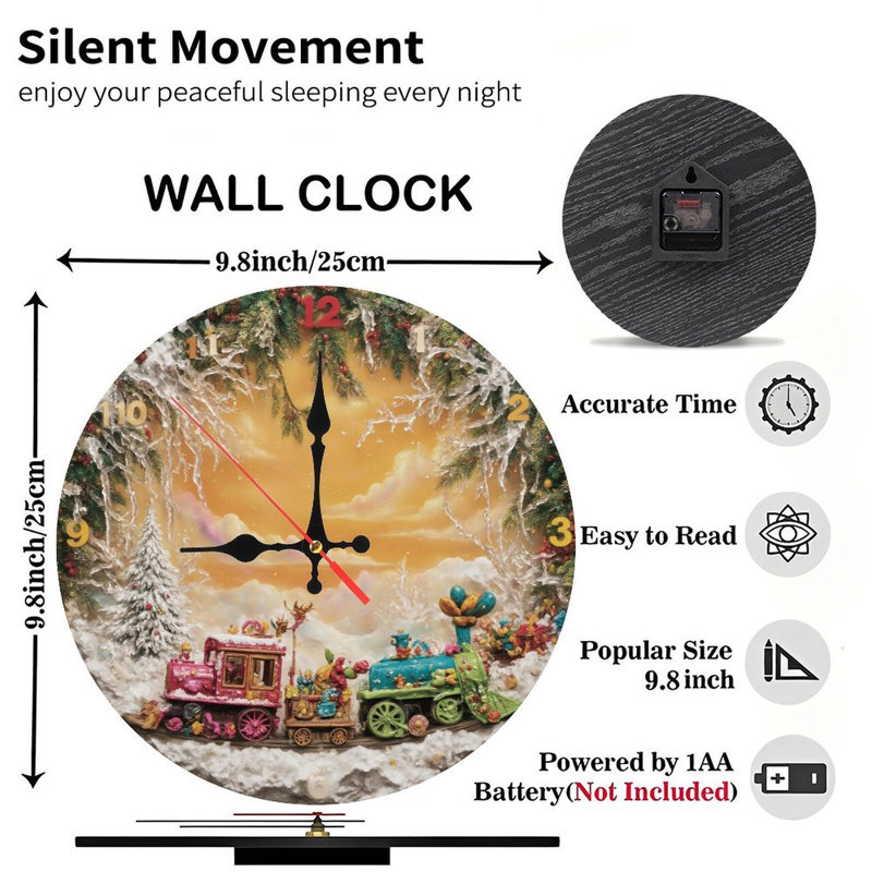 Christmas-Clock-Face-Winter-Train