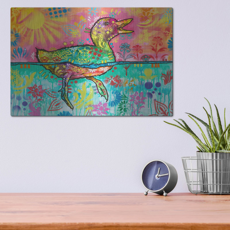 Red Barrel Studio® «Quackers» par Dean Russo, art mural en métal, H 12 po x l 16 po