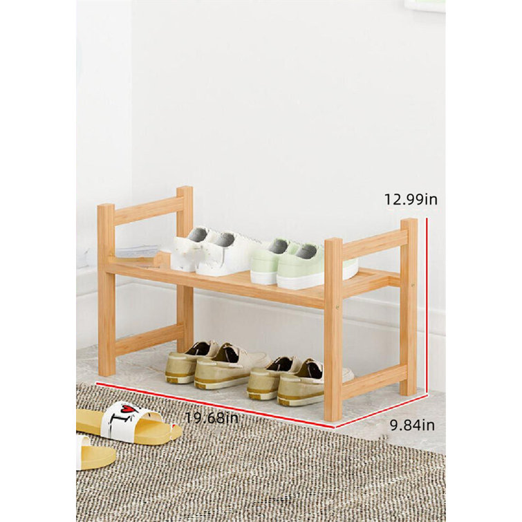 Winston Porter 6 Pair Bamboo Shoe Storage Bench & Reviews