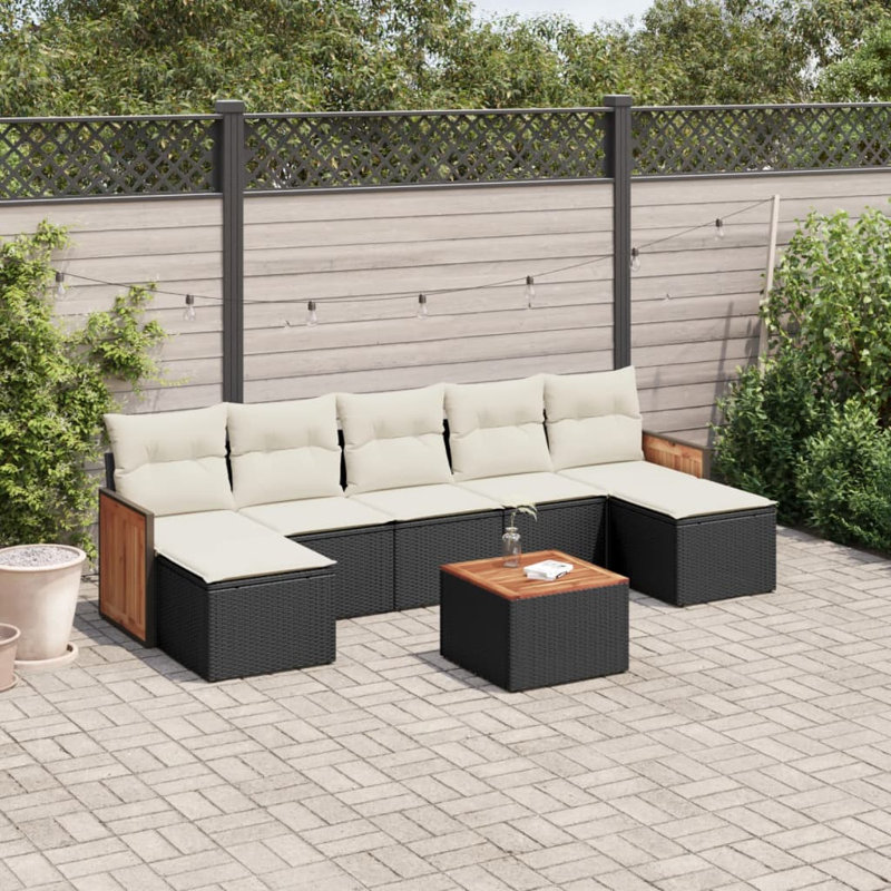 Grand canapé modulaire en rotin PE Vidaxl