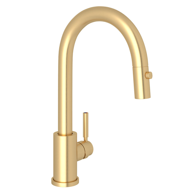 Holborn Pull-Down Bar/Food Prep Kitchen Faucet, Satin English Gold