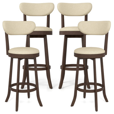 Ensemble de chaises hautes à hauteur de bar avec tabouret de bar haut pivotant avec siège et dossier rembourrés