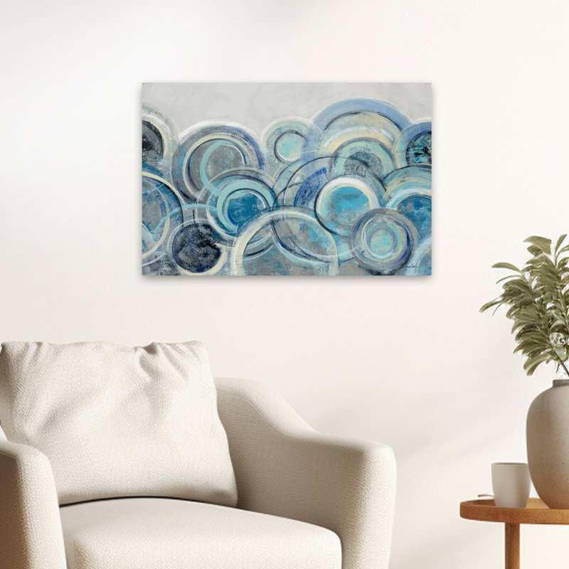 Variation contemporaine bleu-gris, H 24 po x l 16 po