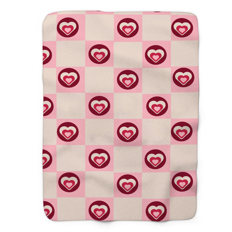 Chic Love - Couverture Sherpa de qualité supérieure 1 pièce WB_FL_100624_0035, L 50 po x L 60 po