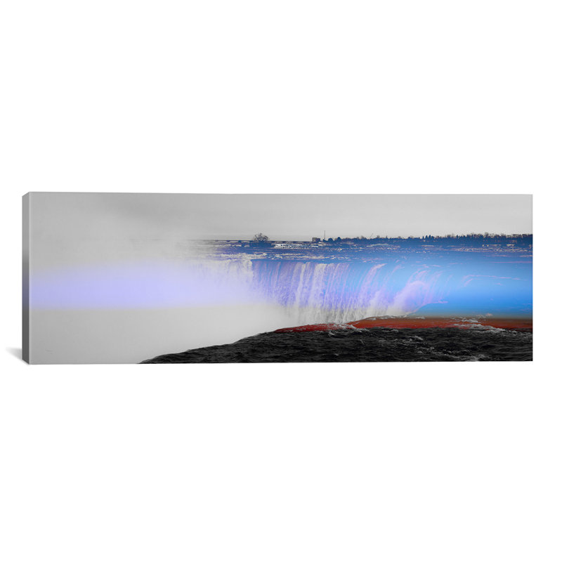 "canada niagra" , impression panoramique 3, reproduction de photo sur toile, H 16 po x l 48 po x P 1,5 po