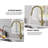 Pull-Down Sprayer Kitchen Sink Faucet, Double Handle Kitchen Faucet -96680055