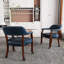 Swivel Tufted Dining Chairs With Casters And Arms-97867330-105846496