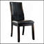 Ensemble de chaises d'appoint de salle à manger de style transitionnel avec dossier rembourré en similicuir brun cerise