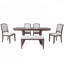 Ensemble de salle à manger extensible 6 pièces avec chaises rembourrées et banc, parfait pour les réunions élégantes et la décoration polyvalente