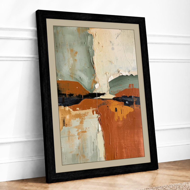 Divided Horizon Modern - Framed Print, A3 - 42.0 x 29.7 cm, Black